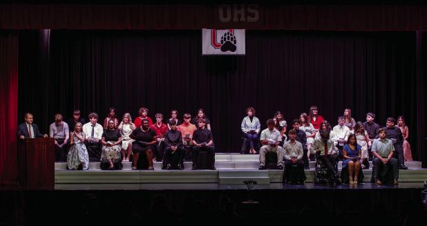 The Olney High School Class of 2025 received more than $80,000 in scholarships from the community at their May 8 Senior Night ceremony. See story and more photos on Page 8. Photo by Will Sadler