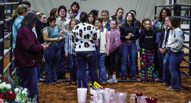 Ag students receive instructions before beginning the Floral competition Photo by Will Sadler