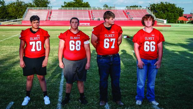 L-R: 70- Brayden Rodriguez, 8- Chris Villalpando, 67- Cade Hope, 66- Case Gray Photo by Will Sadler