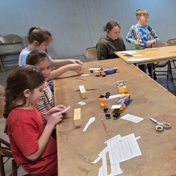 Olney scouts enjoy “Build Day” at the Olney American Legion. Photo by Heather Garcia