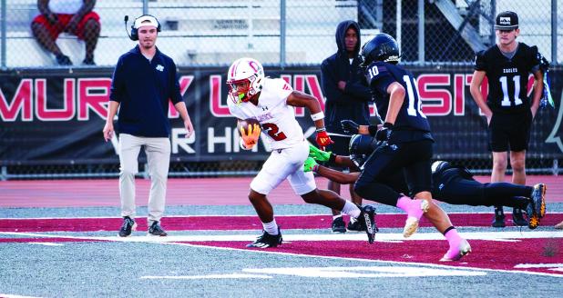 Cub #2 Jamarcus Collins RB-CB is another player who makes his presence felt on both sides of the ball with 4 receptions for 84 yards, 2 touchdowns and 1 interception on defense. Photo by Will Sadler