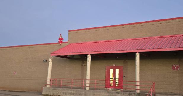 Olney Elementary School children were treated to a more benevolent spirit on Dec. 19, their last day of school before Christmas break. Buddy, the Christmas Elf who brings joy to all, (aka Assistant OES Principal Kalynn Philipp) appeared on the school roof