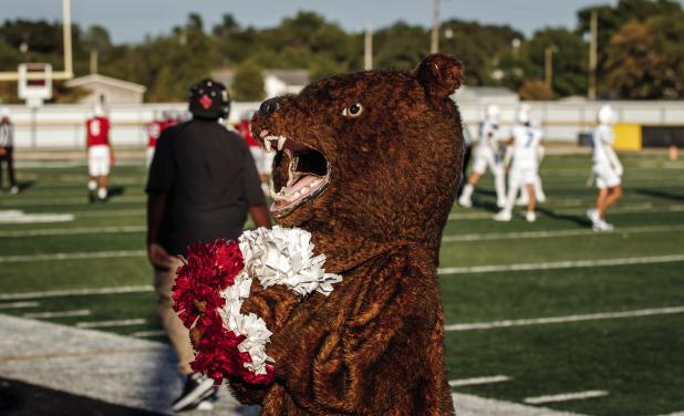 OHS Cheerleaders’ Charlie the Cub is back this year to the delight and smiles of Cub fans. Charlie always gets the crowd’s spirit’s high at any game he attends! Photo by Will Sadler
