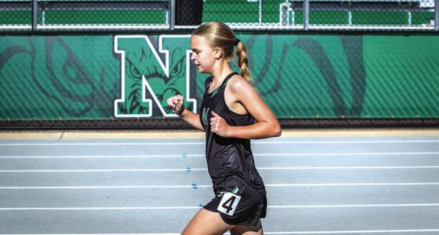 Newcastle High School Ladycat track member Allison Melton moves on to state competition in 3200m after a great run finishing second place in regional competition! Well done! Fight on, Ladycat! Photo by Will Sadler