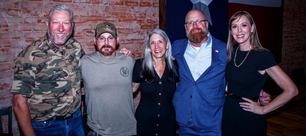 Former Texas Senator Drew Springer joined former Blackwater contractors Dustin Heard of Olney and Paul Slough of Sanger, Texas at an Aug. 17 book signing sponsored by the Olney Enterprise at Hudson’s on Main, celebrating the release of Raven 23: How the