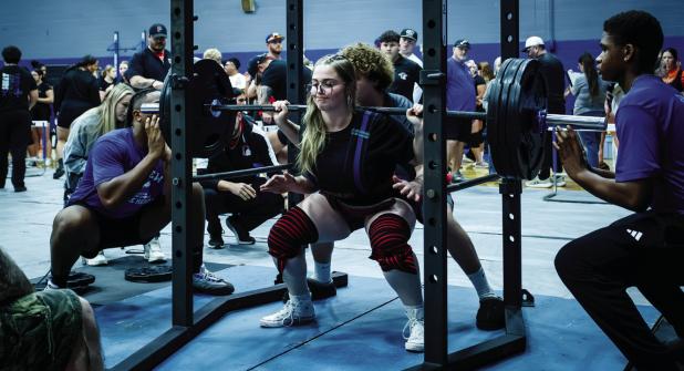 Lady Cub Jordynn Petty is another powerlifting vet returning this year and has already shattered records during the Lady Cubs powerlifting meet in Cityview. Photo by Will Sadler