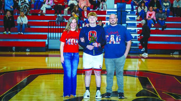 OHS Senior Cub #22 Eli Clayton was escorted by Ashleigh and Monty Clayton. Eli played 4 years in basketball. favorite memory: is making the buzzer beater in the Chico Tournament, sending the game into overtime, Advice for younger players: don’t take opp