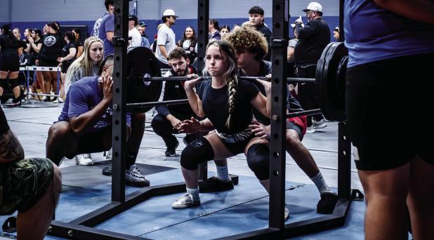 Lady Cub Braelynn Casteel returns to powerlifting this season with more experience under her belt and set multiple records at the Lady Cubs first meet of the season in Cityview. Photo by Will Sadler