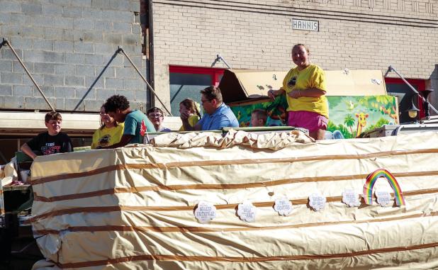 Parade floats at the 27th annual March for Jesus included this depiction of Noah’s Ark built around a pontoon boat. Photo by Will Sadler
