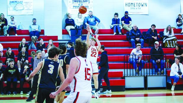 OHS Cub #22 Eli Clayton enjoyed a strong game and came away with 7 points that included 2 successful free throws. Photo by Will Sadler