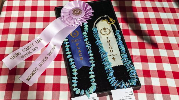 Caitlin Choat from Olney won Adult Division Reserve Grand Champion Creative in Arts Jewelry Division. Photo by Will Sadler