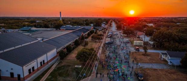 Newcastle Bobcats painted the street after their Homecoming parade cruised through town on Wednesday, Sept. 2. The Bobcats took on the Guthrie Jaguars on Sept. 4. For more on Newcastle ISD’s Wizard of Oz-themed Homecoming celebration,