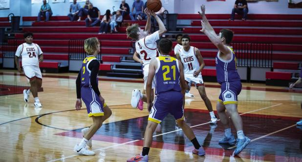 Cub #2 Ryder Lisle scored 12 points for the night, helping the Cubs dominate the Bulldogs for the season opener. Photo by Will Sadler