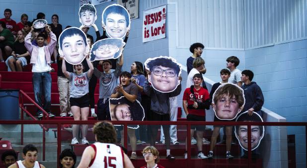 Cub Student section roots for the Cubs as they begin a dominating win over the Prairie View Bulldogs. Photo by Will Sadler