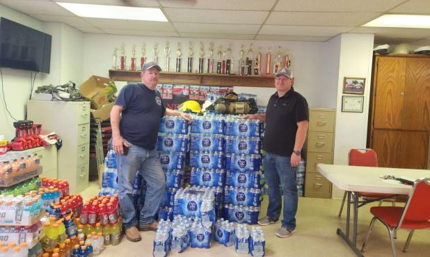 Olney turns out for firefighters