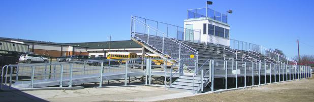 Shown here is the recently competed $25,000 addition to the Newcastle High School football stands.