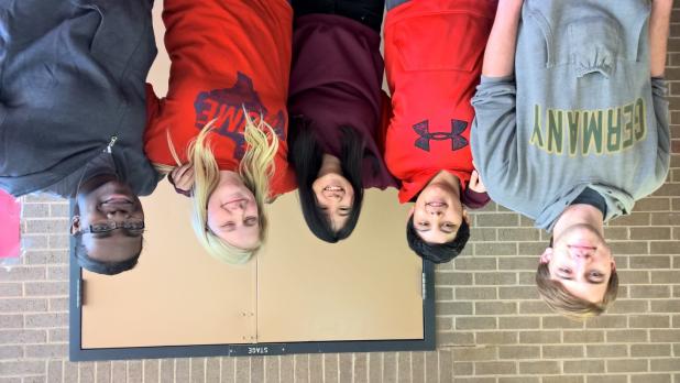 Shown here are percussion ensemble state qualifiers Darian Allen, Gabe Garza, Melanie Allen and La’Anna Golden.