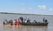 OHS freshmen and sophomore science students assist Texas Parks and Wildlife biologist Wes Dutter in building three additional fish spawning beds at Lake Cooper last month. The group followed junior and senior science students who built three beds for the 