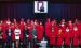 The 42 members of the Olney High School Class of 2026 crossed the stage at the OHS auditorium on Friday, May 15 to claim their diplomas after a week of traditions marking the event. The class is joined by (at left) OHS Principal Haylee Haralson, OISD Supe