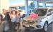 Karrie Canada and her children Jordyn Esquivel and Wacey Canada pick up their new vehicle after the community raised money to help Karrie get to cancer treatments in Wichita Falls. Photo courtesy of Chad Edgington