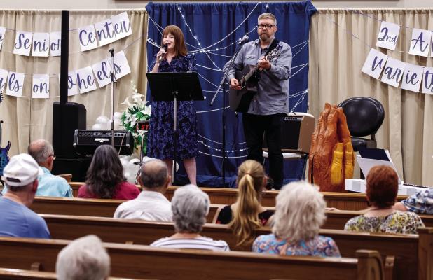 Melissa and Chad Edgington opened the two-hour show with duets of gospel music, leading the way for an evening of soulful and sometimes lighthearted entertainment. Photo by Will Sadler