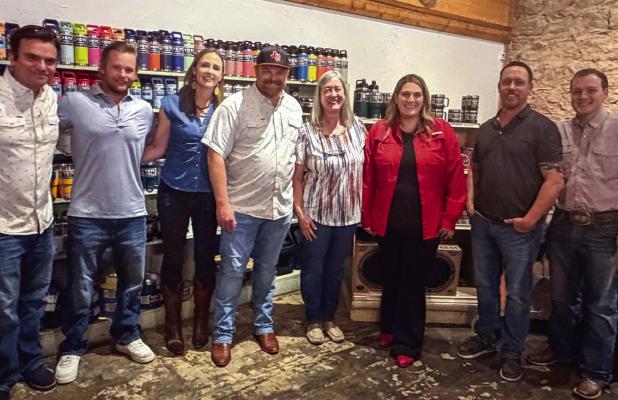 The Olney Chamber held its quarterly mixer at Archer &amp; Gunn Mercantile. The evening included food, great conversations, and a little light business. Chamber members [L-R]: Dan Branum, Reed Miller, Lyndsey Miller, Luke Leonard, Kris Camp, Olney Chamber