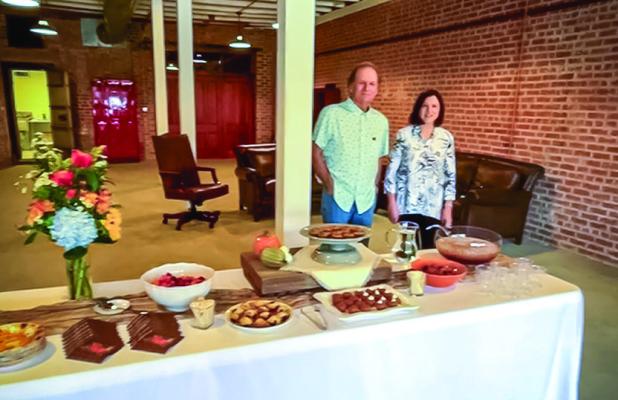 Olney Education Foundation board members Kelly Mahler and Jennifer Lane at the OEF’s open house for the 2025 Texoma Gives fundraiser. The OEF and other Olney nonprofits will be holding fund drives today all over town. Photo by Will Sadler