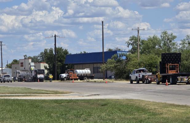 The Texas Department of Transportation says it will be shutting down lanes and repaving Main Street in Olney for about three weeks, through mid-September. Photo by Will Sadler