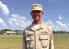 Olney’s Cpl. Richard Contreras-Behrens writes home about his experience so far at the Texas Challenge Academy. Photo provided by Mari Behrens