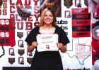 Aubree Englishbee Received Team Defensive Player for Lady Cubs Basketball. Photo by Will Sadler
