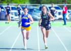 NHS Ladycat Lexi Gowens kept pace with other runners in the 100m but fell just shy of the podium. Photo by Will Sadler