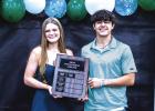 The top honor for NHS athletes was the most outstanding athlete chosen by coaches for one Ladycat and one Bobcat. This year’s recipients where Camren Mallory [L] and Rylan Hinojosa [R]. ` Photo by Will Sadler