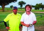 Some golfers competing in the McClatchy brought partners with great golfing skills, fresh off a varsity golf season. Shown are Tanner Shifflett [L] and Mace Grey. You might recognize Mace as a recent Olney Cub Golfer. Photo by Will Sadler