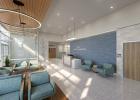 This is a rendering of lobby of the new Olney Hamilton Hospital. Image provided by Skiles Group