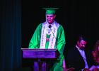NHS senior salutatorian Benjamin Burk offers words of wisdom to graduating seniors at the 2025 NHS Graduation. Photo by Will Sadler