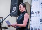 (Right): Olney Hamilton Hospital board member Lyndsey Miller presents the award for Citizen of the Year to her friend, Summer Branum. Photo by Will Sadler