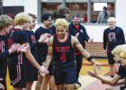 OHS Cub #4 Jamarcus Collins was a huge asset for the Cubs against the Lobos offense, keeping the Lobos back on their heels all night and crashing through Lobos defenders on the way to scoring 15 for the night. Photo by Will Sadler
