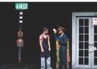 The play comes to its conclusion with the town’s police officer giving a ticket to a shop owner who earlier threw a rock at her nemesis, the town’s one stoplight, breaking the light and bringing order to the shop owner’s life again. Photo by Will Sa