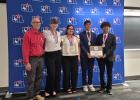 The OHS Math team, (L-R): Coach Dr. Greg Roach, Sophie Roach, Darla Castillo, Adrian Gonzalez, and Jeffry Flores took second place at the State UIL contest for 2A schools with 432 total points behind Three Rivers. Photo courtesy of OHS