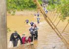 Texoma’s Hellacious Obstacle Run (THOR) features a 5K obstacle course through Lacy Park, food trucks, and a compulsory crossing of the Wichita river. Photo by Deanna Baran