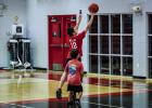 A Cub camper shoots a floater from the paint.