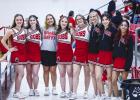 The OHS Cheerleaders were on hand to keep the crowd in the game with cheers and routines. Photo by Will Sadler