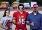 OHS Cub #55 Jordan Jacoba was escorted by Michael and Angela Jacoba. Jordan played left guard and defensive tackle for 4 years for the Cubs.