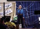 Sandy York, a beloved cashier at Stewart’s Food Store, amazed the Variety Show attendees with her sultry voice and had the crowd clapping and singing along to her country repetoire. Photo by Will Sadler