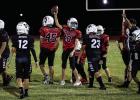 Cub Midget #10 Brennon Horner recovered a fumble against the Vernon Lions. Photo by Will Sadler