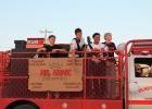 Homecoming Hunk nominees (L-R): Maddox Johnson, Tucker Cortinez, Jamarcus Collins, and Ryder Lisle, ride in the Homecoming parade on Wednesday, Sept. 16 to a pep rally at Cub Stadium. Photo by Kailyn Altmiller