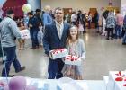 Father and Daughters enjoyed Chic-A-Fil-A during the KOB dance and fundraiser on Feb. 21. Photo by Will Sadler