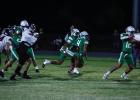 Bobcat #0 London Martinez had many breakaway scrambles against the Vernon Indians, helping secure a 46-8 blowout for the night. Photo by Will Sadler
