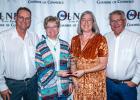 (Above): Jeff Camp, Holly Camp, Kris Camp, and Rand Camp, proprietors of the ACE Hardware in Olney, were recognized as the Olney Chamber’s Business of the Year at the 100th anniversary banquet. Photo by Will Sadler