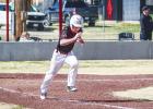 OHS Cub Maddox Johnson hits against the Santo pitcher. Johnson will be the Cubs center field starter this season. Photo by Will Sadler
